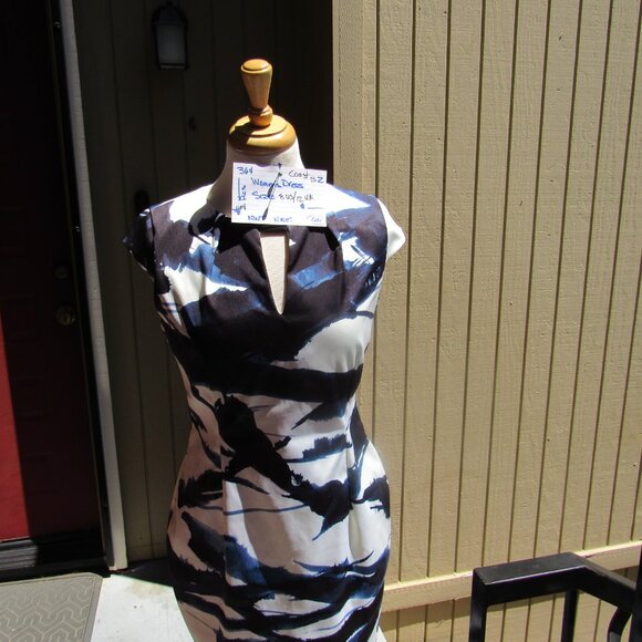 #364  WOMEN'S PRINT SHEATH DRESS BY COAST  (SIZE 8US / 12UK) - Picture 2 of 3